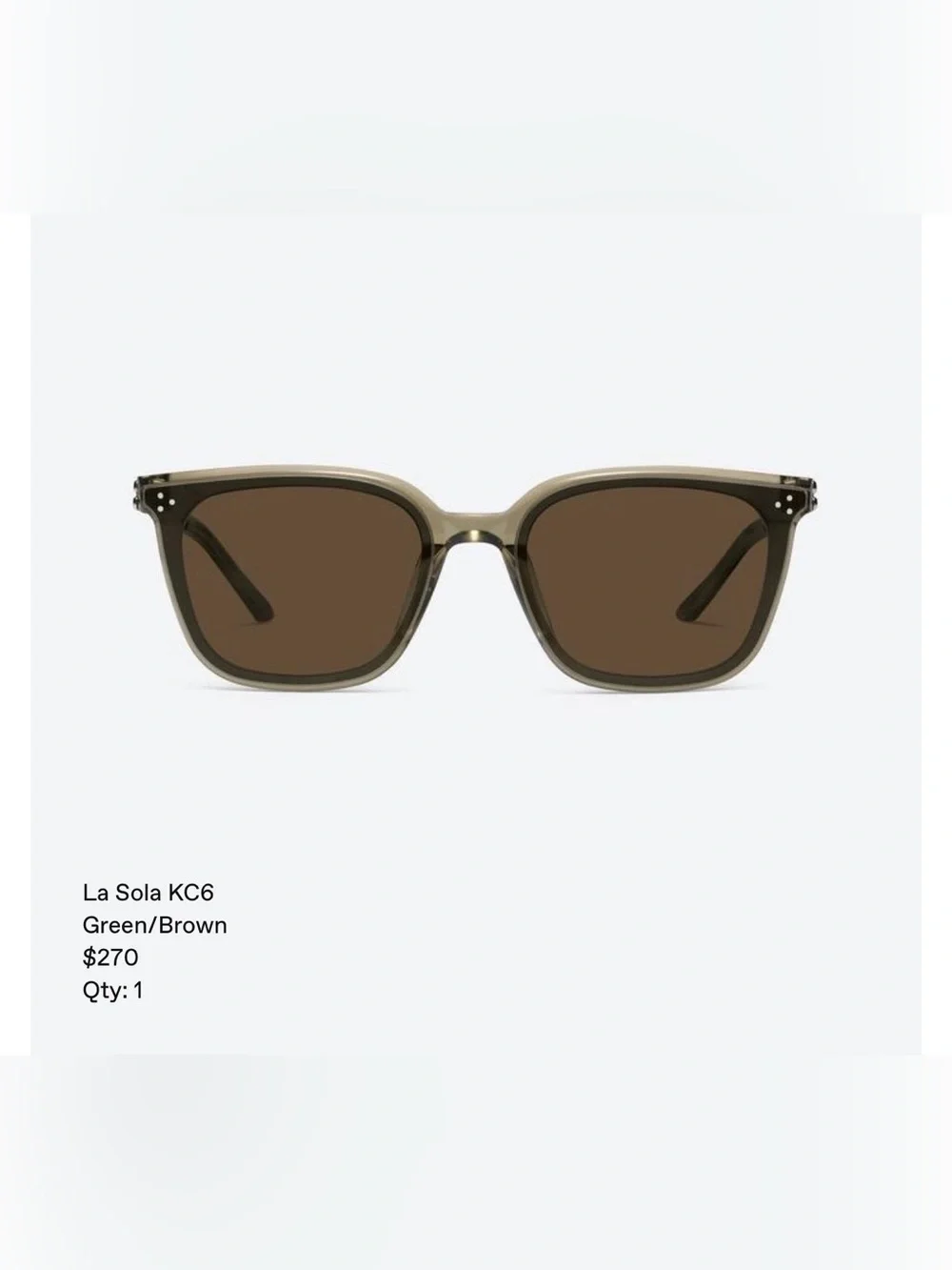 GENTLE MONSTER La Sola KC6 Green/Brown Sunglasses